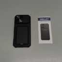 SSLOTSCASE for iPhone 17 Pro Max Case with Card Holder & Kickstand & Slide Camera Lens Cover & Camera Stand & Wallet, Military-Grade Heavy Duty Phone Case Cover for iPhone 17 Pro Max 5G 2025, Black