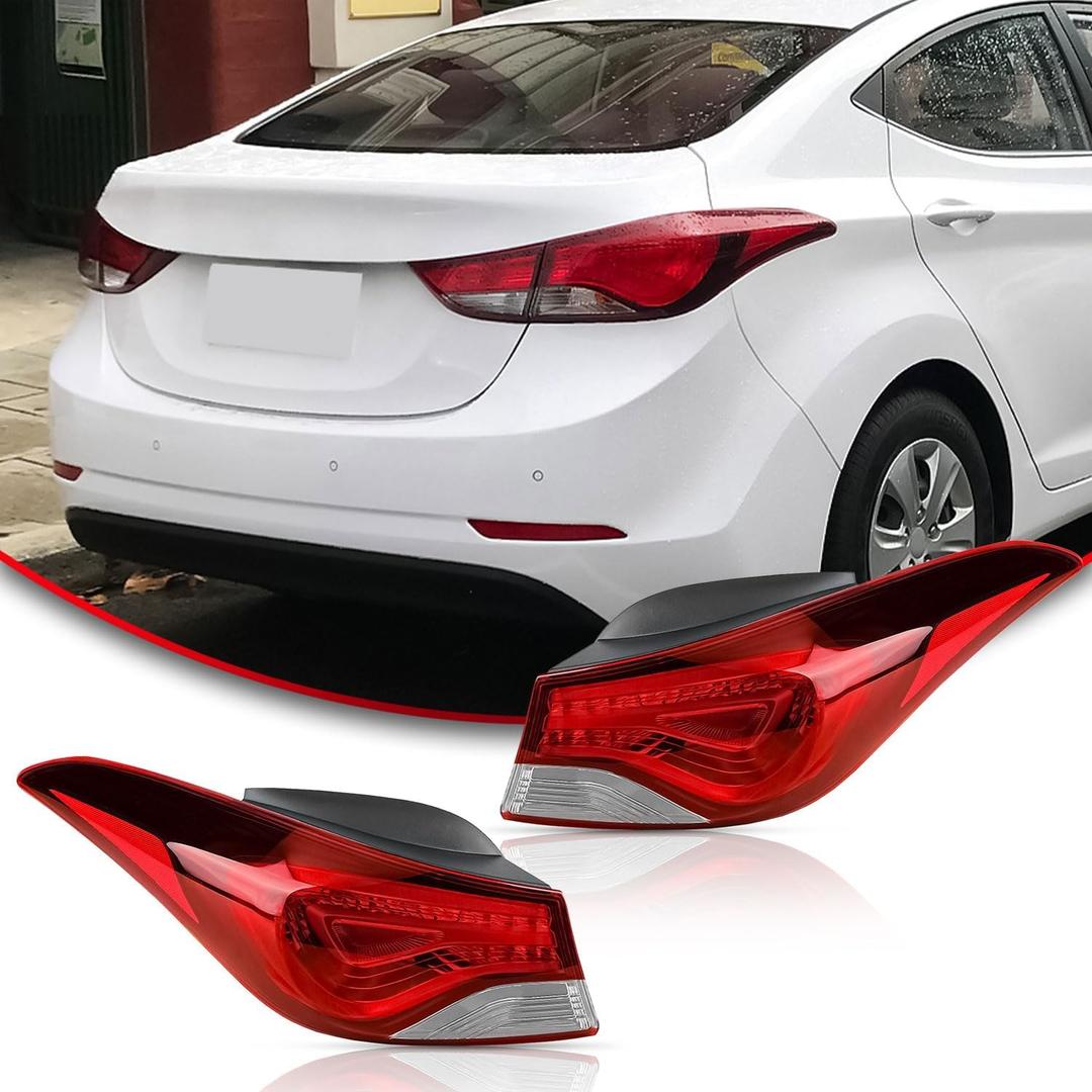 Halogen Tail Light Compatible with 2014 2015 2016 Hyundai Elantra 4-door