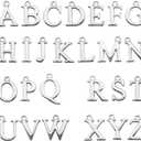 Alphabet Letter Charms,Initial A-Z Alphabet Charm Pendant Bead for DIY Personalized Jewelry Making Findings(4 sets/104pcs) (Silver 2)