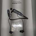 Neckband Bluetooth Headphones6.0 Bluetooth 120 Hours PlaytimeIPX7 Sports Waterproof Earbuds with Microphone Noise Cancelling with TF Card Slot HiFi Stereo (Black)