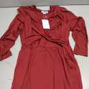 Womens Solid/Floral Maternity Dresses Sleeveless/Long Sleeve Nursing Gown Breastfeeding Clothes, Size L