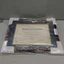 GraduationMall 8.5x11 Diploma Frame with Black over Gold Mat or Display 11x14 Certificate without Mat,Solid Wood & Tempered Glass,Cherry Finish with Gold Trim