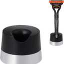 Razor Stand Holder - Alloy Metal with Drainage Hole | Universal Fit for Most Razors | Scratch-Resistant Compatible with Gillette