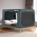 Bed Tent Queen Bed Canopy Dream Tents for Indoor Portable Blackout Tents Privacy Space Warm Breathable Sleeping Tents for Kids and Adult(Navy Blue,Mattress Not Included) Reducing Light