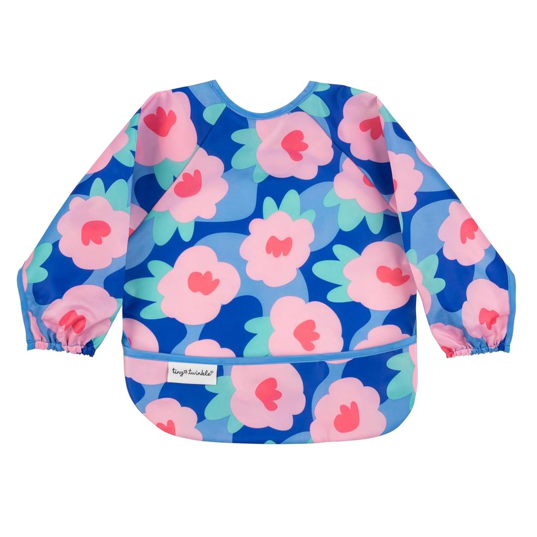 Tiny Twinkle Long Sleeve Bib for Babies & Toddlers  Waterproof Smock Bib for Eating  Machine Washable & Mess-Proof, Baby Feeding Essential & Shower Must-Have(Floral Blue, 2-4Y) Tiny Twinkle Long Sleeve Bib for Babies & Toddlers  Waterproof Smock Bib for Eating  Machine Washable & Mess-Proof, Baby Feeding Essential & Shower Must-Have(Floral Blue, 2-4Y)