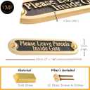 Please Leave Parcels Inside Gate Metal Brass Door Sign. Traditional Style Leave Delivery Instruction Outdoor Metal Mailbox Wall Sign By The Metal Foundry