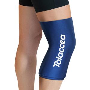 Tolaccea Hot & Cold Therapy Flexible Ice Packs Cold Therapy Compression Sleeve Reusable Gel Pack for Injury Cold Wrap for Knee Calf Elbow (Large (Pack of 1), Blue)