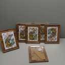 PETAFLOP 5x7 Frame Rustic Picture Frames Fits 5 by 7 Inch Photo Wall Tabletop Display, 7 Pack (Brown)