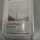 Today’s Home Classic Tailored Bed Skirt Dust Ruffle, Microfiber, 14" Drop Length, Queen, Ivory