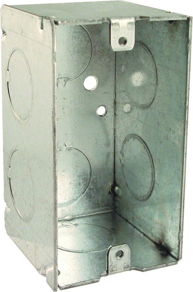 Hubbell Raco 4 in. x 2 in. Handy Box, Welded, 2-1/8 in. Deep, Eight 3/4 in. KO's, Gray (674)