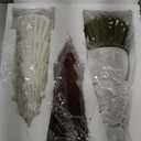 Set of 3 Velvet Ceramic Christmas Trees Decoration Large Modern Velvet Cone Christmas Tree Figurine Decor Holiday Xmas Winter Indoor Home Tabletop Mantel Centerpiece(Green, Beige, Brown)