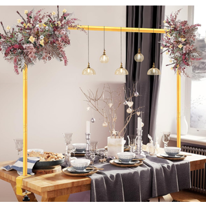 Over The Table Rod Stand with Clamps Gold Table Balloon Arch Frame
Adjustable 31-110 In Length 31-64 In Height Rod Stand with Storage Bag for Valentines Day Wedding Birthday Party Deco