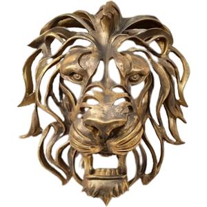 UITWMKTG Gold Animal Head Wall Decor Wall Sculpture Home Decor Statue for Living Room Office Bedroom Modern Decor for Men Women Lion