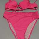 CUPSHE Bikini Set for Women High Waisted Bathing Suit with Triangle Top L