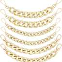 PH PandaHall 6pcs Shoe Charms Chains, 3 Styles Gold Shoe Charms DIY Hanging Shoe Chains with Snap Clasps for Man Women Adults Clog Sandals Casual Shoes Accessories