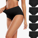 Molasus Women's Cotton Underwear High Waisted Full Coverage Ladies Panties (Regular & Plus Size) XL