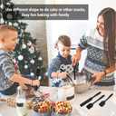 Spatulas Set of 6, Food Grade Silicone Spatulas, Heat Resistant, Seamless One Piece Design, Stainless Steel Core, Kitchen Utensils Nonstick for for Cooking, Baking and Mixing (Black)