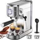 COWSAR Espresso Machine,Expresso Coffee Machines,Espresso Maker with Milk Frother Steam Wand & 40oz Removable Water Tank，Stainless Steel Compact Cappuccino & Latte Machine