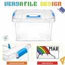 Wesiti 12 Pcs Monthly Classroom Storage Bins, 14 Qt Teacher Must Have Book Boxes with Monthly Stickers Labels, Back to School Classroom Treasure Boxes Organization Container, 12.6 x 8.66 x 7.48 Inches