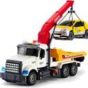 Large Tow Truck Toys for 3 4 5 6 7 8 Year Old Boys, Truck with Loading Crane,Lights and Sounds Vehicles Toy for Kids Childs Toddlers Christmas Birthday Gift