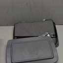 Glass Baking Dish with Lid Glass Casserole with Carrier 9 x 13 Inch Insulated Bag for Hot or Cold Food Deep Casserole Dish for Oven Potluck Party Picnic Cookouts (Grey)