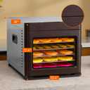 Large Food Dehydrator, 700W, with Large 6 Trays (6.5 ft²) Drying Space, High-efficiency Drying, Digital Temp 86–167°F & 48H Timer, Dishwasher-Safe 304 Trays, Easy to Use for Jerky, Fruit, Herbs