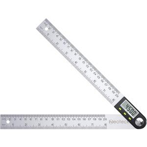 Neoteck Digital Angle Finder Ruler 8 inch/200mm Stainless Steel Digital Protractor with Data Hold Function and Zeroing Resetting LCD Display Electronic Spirit Level Gauge Ruler (8 inch)
