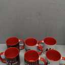 Zubebe 6 Pieces Christmas Coffee Mugs, 11oz Red Black Plaid Ceramic Mugs Cocoa Cups Milk Tea Mugs Coffee Bar Decor Christmas Party Supplies Appreciation Gift for Family Friends