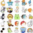20/30/50/80 Mixed Enamel Brooch Bulk Set,Lapel Badges, Cartoon Plant Enamel Pin Sets, Funny Button Pins Jewelry for Backpack Cloths Hats Jacket Decoration