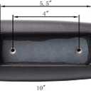 Office Chair Arm Replacement, PU Armrest Arm Pads Caps, Universal 4" Mounting Hole, (Set of 2) Black with Screws Washer and Wrench