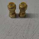 HQMPC Pex Fitting 1/2" Female Npt x 1/2" Straight Coupling Push Fit PEX Fittings Female, Push-to-Connect Copper, CPVC, No Pb Brass Plumbing Fittings (2pcs, 1/2")