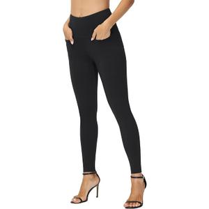 THE GYM PEOPLE Tummy Control Workout Leggings with Pockets High Waist Athletic Yoga Pants for Women Running, Fitness, Size: Small