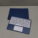 Harvopu Compatible for iPad 11th 10th Generation Case with Keyboard, Folio Cover with Pencil Holder, Multi-Touch Trackpad, 7 Color Backlit, Detachable Keyboard for iPad (A16) 11th/10th Gen (Navy Blue)