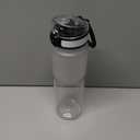 32oz Water Bottle with Chug Lid, Frosted & Clear Tritan BPA-Free, Leakproof, Wide Mouth, Portable Sports Water Bottle for Gym, Office, Travel, Outdoor (Transparent)
