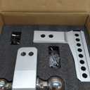 METOWARE Adjustable Trailer Hitch - Aluminum Drop Hitch Fits 2.5-Inch Receiver - Heavy Duty Tow Hitch with 6-Inch Drop/Rise for Truck (18,000 LBS GTW), Double Stainless Steel Locks & Hitch Pin