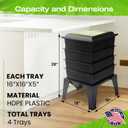 Worm Factory 360 Black US Made Composting System for Recycling Food Waste at Home 4 Trays for Efficient Vermicomposting Durable, Space-Efficient Design, Easy to Assemble, No Odor