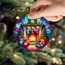 3 x 2025 Christmas Ornament  Cozy Fireside Art Ornament, Warm Fireplace Holiday Decoration, Rustic Winter Keepsake Gift