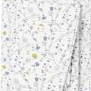 Great Bay Home Flannel Sheet Set Twin Size - 100% Turkish Cotton, Double-Brushed, Winter Floral Bed Sheets - Ultra-Soft, Cozy, 3-Piece Bedding Set (Quiet Garden)