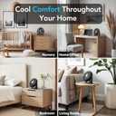 Comfort Zone 11-Inch High-Velocity Tabletop Air Circulator Fan, Quiet Personal Fan with 3 Speeds & 90 Adjustable Tilt  Portable Desk Fan for Home, Bedroom, or Office, Black