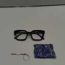 Gleyemor Blue Light Glasses for Men Women Trendy Square Frame Blue Light Blocking Lens Computer Glasses (Black)