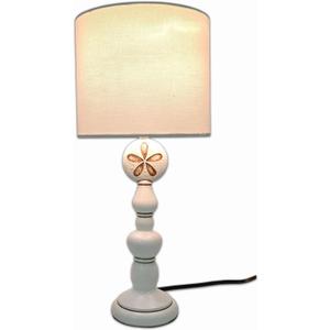 Rustic Table Lamp Linen Shade Resin Base Touch Control E26 Bulb Base Compact Desk Lamp for Bedroom Living Room Office Dorm Indoor Use