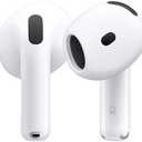 Apple AirPods 4 Wireless Earbuds, Bluetooth Headphones, Personalized Spatial Audio, Sweat and Water Resistant, USB-C Charging Case, H2 Chip, Up to 30 Hours of Battery Life, Effortless Setup for iPhone