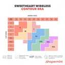 SHAPERMINT Sweetheart Bras for Women Wireless Push Up Bra with Support, Full Coverage Seamless Bralette (S)