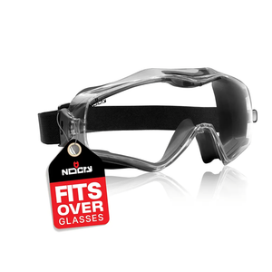 NoCry Safety Goggles Over Glasses with Extreme Impact Resistance — ANSI Z87.1 Certified Eye Protection with Anti-Fog, Anti-Scratch and UV380 Lenses — Adjustable Strap — Ideal for the Chemistry Lab
