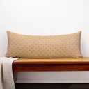 Decorative 14x36 Lumbar Pillow Cover, Khaki Cross Pattern Woven Textured Cushion Case Polyester Cozy Modern Farmhouse Vintage Pillowcase for Couch Sofa Bed Living Room, ONLY 1 Cover