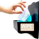 Wipe Holder for Bathroom  Adhesive Wall Mount Organizer for Wet Wipes  Bathroom Toilet Wipes Shelf & Baby Wipe Holder Dispenser, Organize Feminine Products  Black, 1 Pack