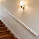 Wooden Handrails, 1-14ft Non-Slip Staircase Handrail,Wall Mounted Barrier-Free Staircase Grab Bar for Elderly, for Home Garden Corridor Lofts Kindergarten Guardrail Decking Railings (7FT)