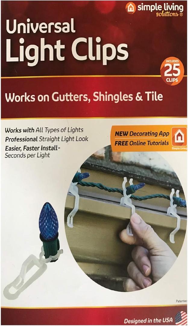 Universal Light Clips - 25 Clips, 3 Pack