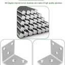 40PCS 1.5'' Metal Angle Brackets,304 Stainless Steel Heavy Duty Angle Bracket with Slot, 90 L Brackets for Wood, Corner Shelf Brackets for Furniture, Book Shelf(Silver,1.5X1.5X0.08IN)