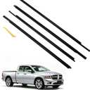 Car Window Weather Stripping for Dodge Ram 1500/2500/3500/4500/5500 Crew Cab 2009-2021, Weatherstrip for 4-Door, Window Molding Trim Seal, OE#55112376AH 55112377AH 55372138AH